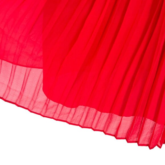 Max Studio Red Pleated Halter Dress Cocktail Party Elegant Size Medium NWT - Picture 10 of 15